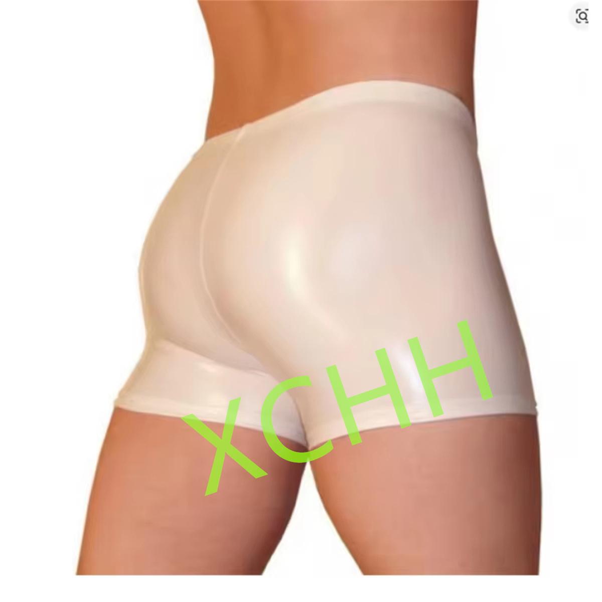 Boxer Shorts Modal - ラテックスメンズショーツ ラバーパンツ ホワイトアンダーパンツ 男性用ハンドメイドボクサーパンツ コスプレコスチューム カスタムメイド