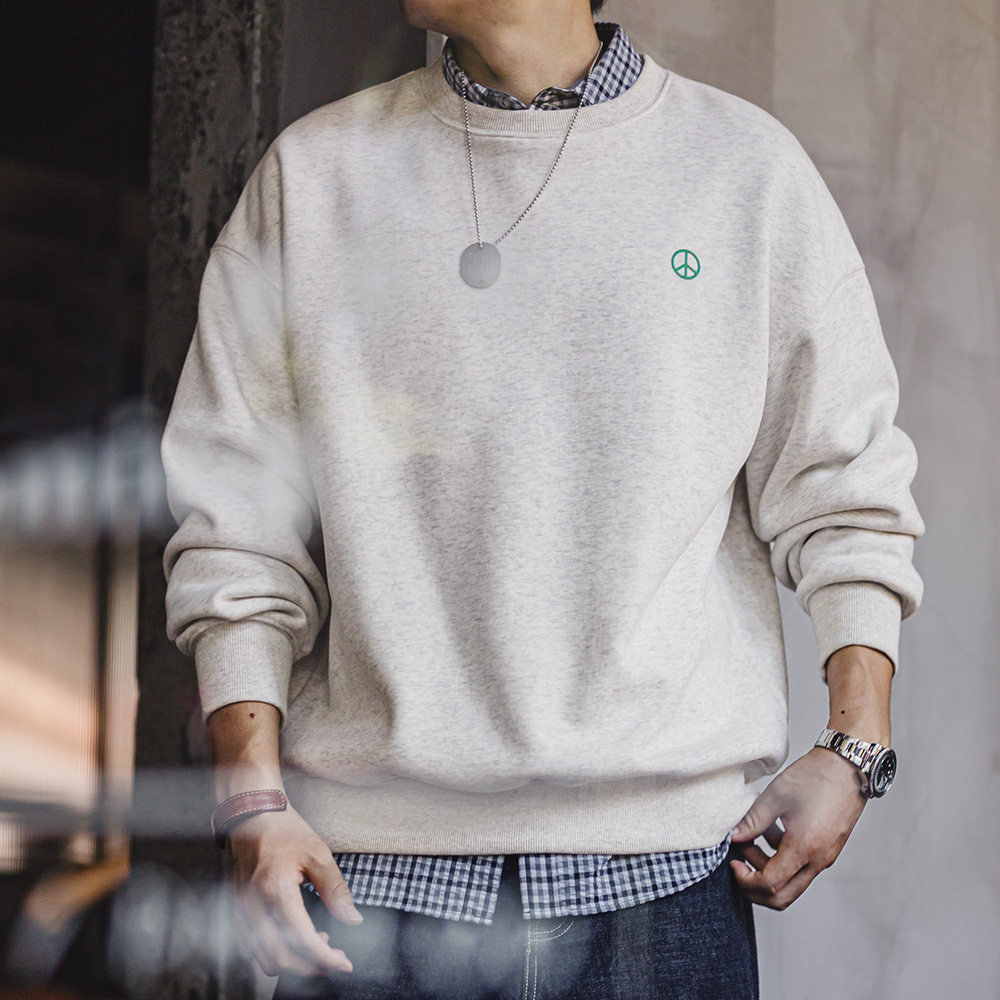 メイデンメンズラウンドネックフリース裏地スウェットシャツ、カ - Undershirt Crew Neck のレビューと価格