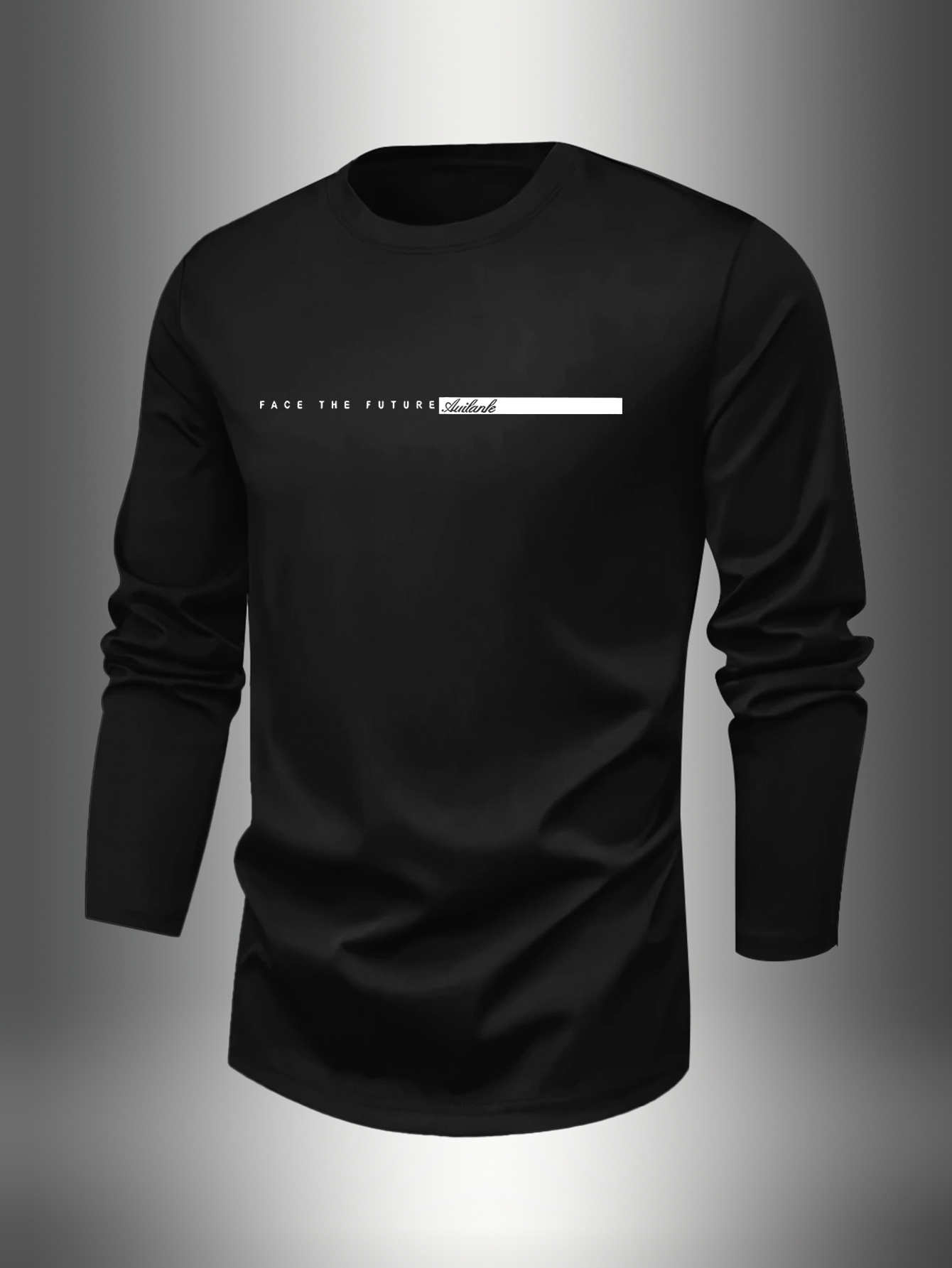 100%コットン メンズ クルーネック 長袖Tシャツ ルーズ - Undershirt Crew Neck のレビューと価格
