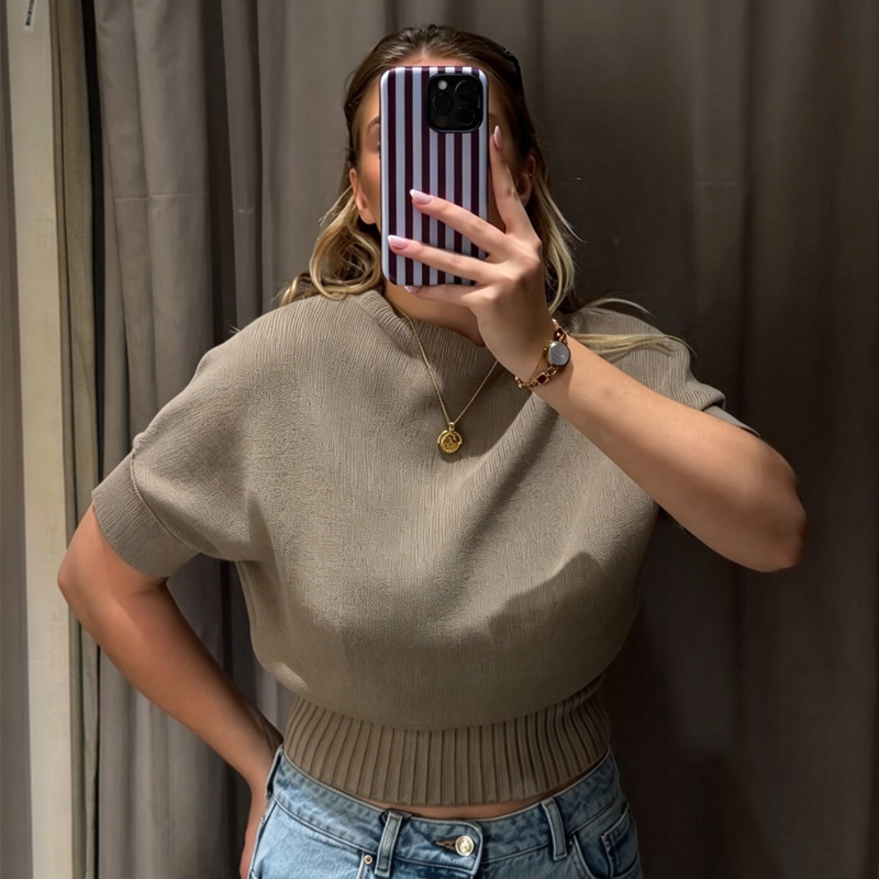 女性用、クロップド丈のリブ編みベスト。エレガントでスリムなシ - Tank Top Ribbed のレビューと価格