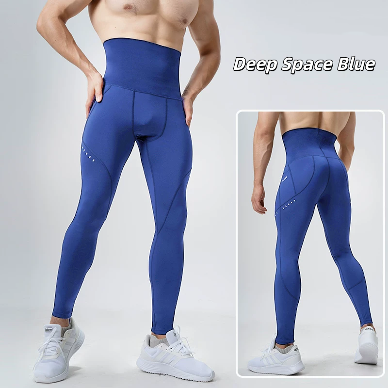 メンズ用、ハイウエスト、コンプレッションレギンス、お腹を引き - Compression Long Pant のレビューと価格