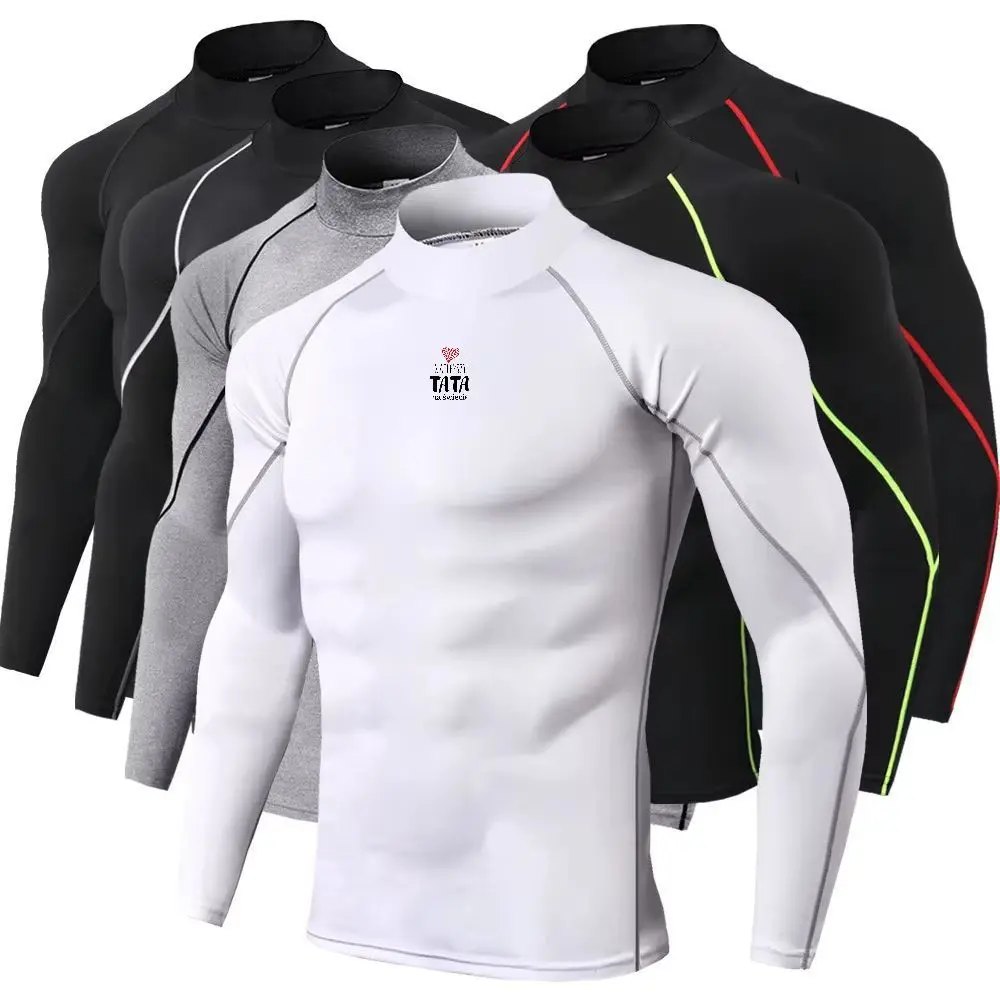メンズスポーツTシャツ、速乾性、ボディビルディング、ランニン - Quick Dry Underwear のレビューと価格
